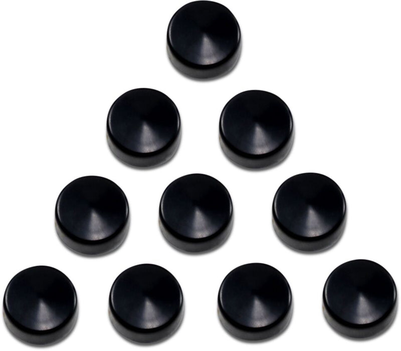 Drag Specialties Bolt Covers - Hex /  Standard, ABS, 10 Pack - Black / Matte