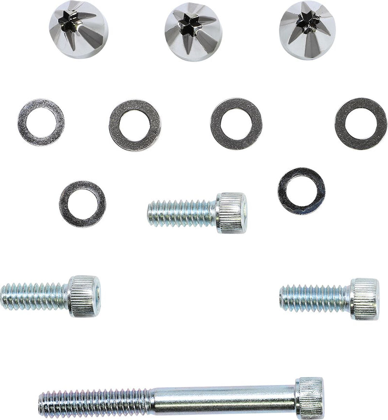 Ciro Windshield Screw Cap Kits - Windshield Screw CAP KIT Black/chrome - Chrome / Silver for Harley-Davidson Touring & Trike 1996-2024
