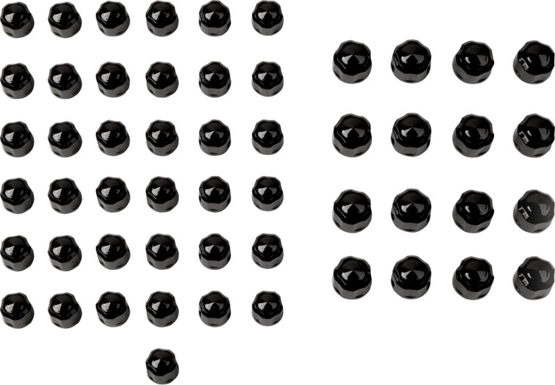 Ciro Engine Bolt Cover Caps - Bolt /  Cover /  Engine, Set, Steel - Black for Harley-Davidson Touring, Softail, Dyna & Trike 2017-2026