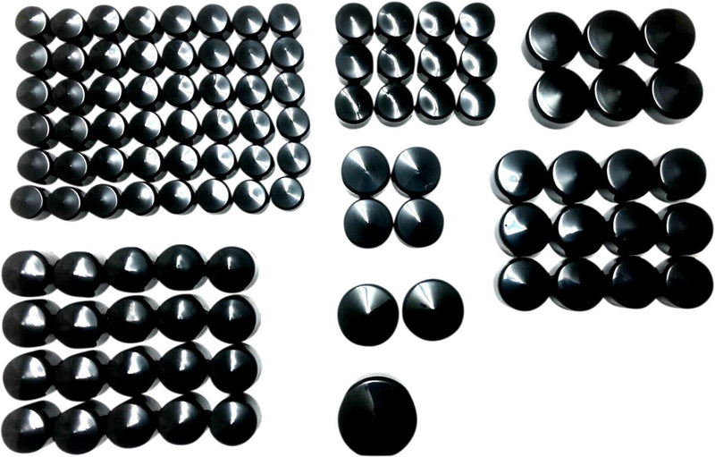 Drag Specialties Deluxe Engine Bolt Cover Kit - ABS, Bolt /  Engine - Black / Chrome for Harley-Davidson Touring, Softail, Dyna & Trike 2017-2026