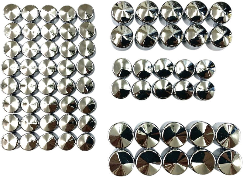 Drag Specialties Engine Bolt Cover Kit - Bolt /  Engine, ABS - Chrome / Silver for Harley-Davidson Touring, Softail, Dyna & Trike 2017-2026