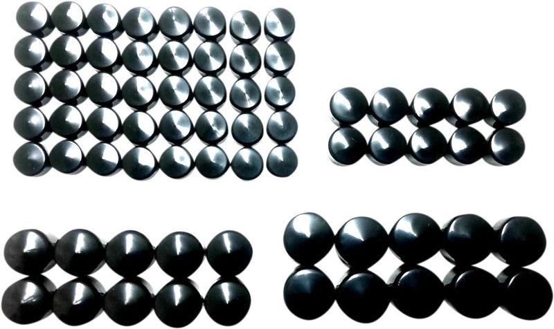 Drag Specialties Engine Bolt Cover Kit - Bolt /  Engine, ABS - Black / Chrome for Harley-Davidson Touring, Softail, Dyna & Trike 2017-2026