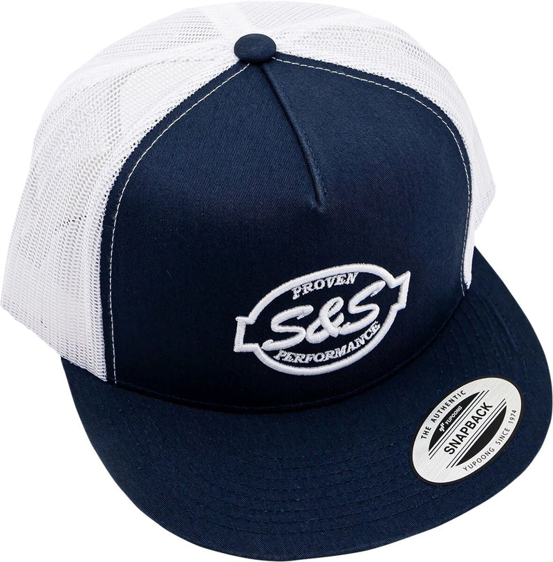 S&S Cycle Trucker Hat Blue One Size Casual Nylon Polyester #510-0736
