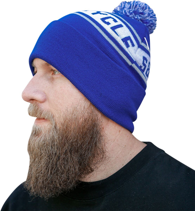 S&S Cycle Hat Beanie Knit Pom Pom One Size Casual Acrylic Each