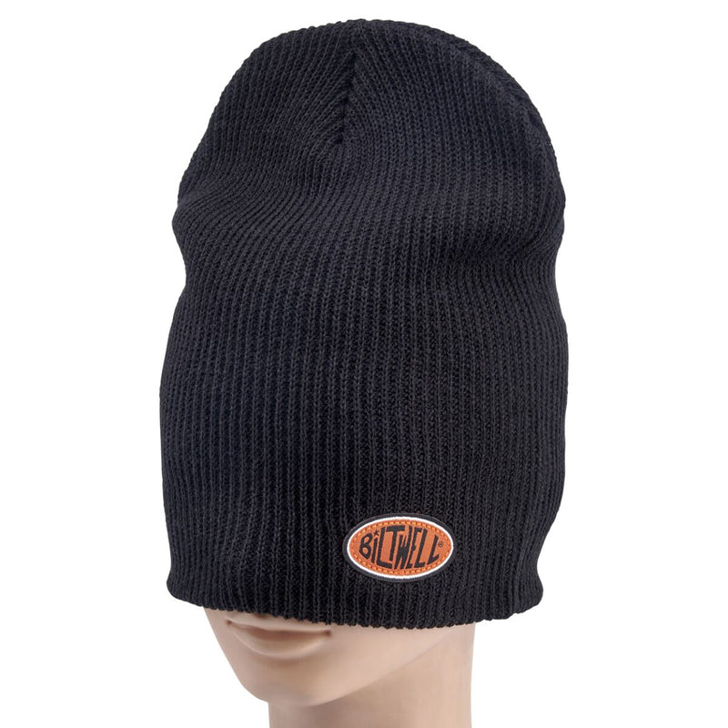 Biltwell Oval Beanie Black Embroidered Logo One Size Casual Acrylic Each