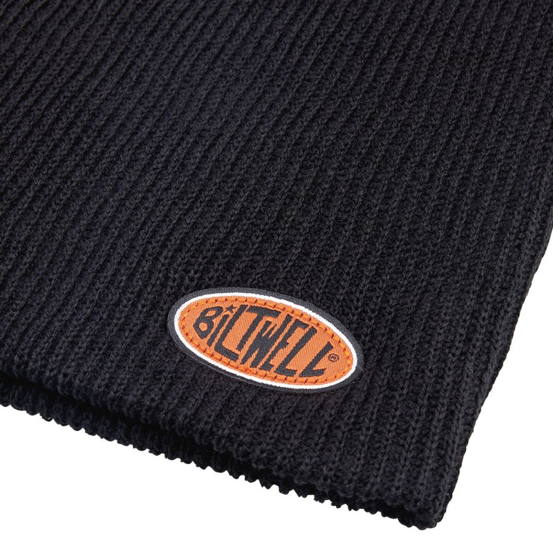 Biltwell Oval Beanie Black Embroidered Logo One Size Casual Acrylic Each