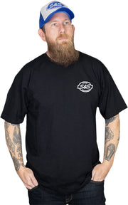 S&S Cycle Sidewinder T-Shirt Black Short-Sleeve Casual Cotton #510-0784