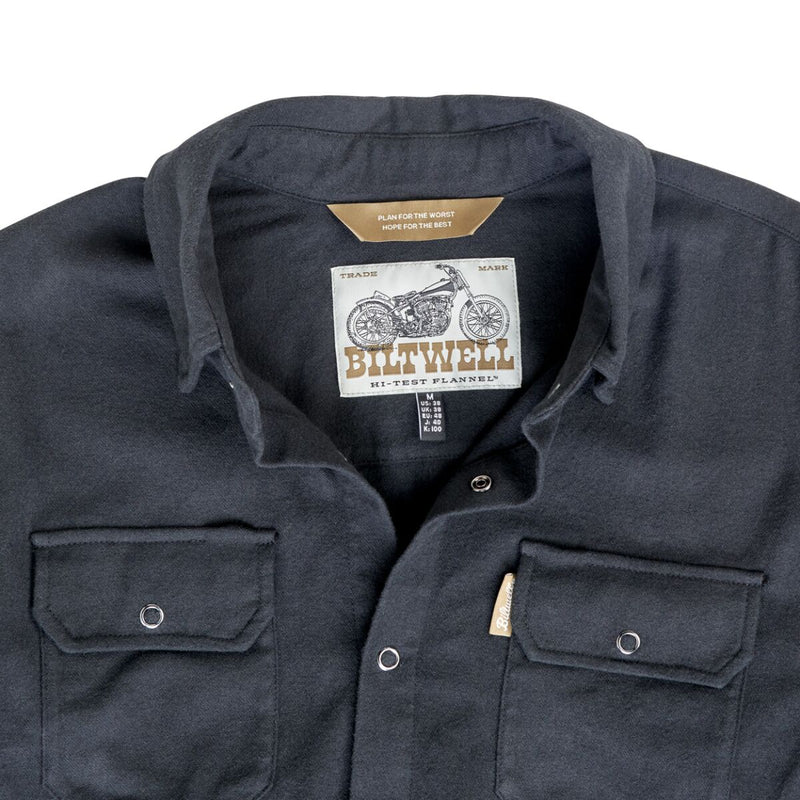 Biltwell Hi Test Flannel Shirt Black Casual Cotton Each