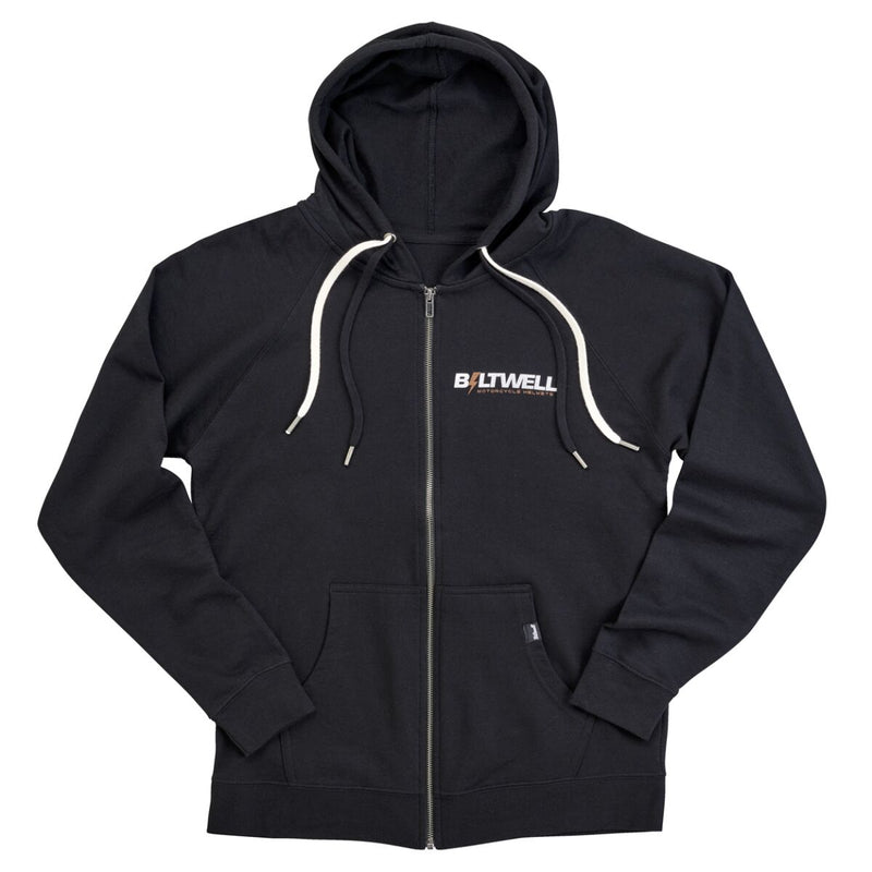 Biltwell Bolts Zip Hoodie Black Zip-Front Casual Cotton
