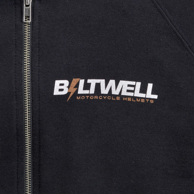 Biltwell Bolts Zip Hoodie Black Zip-Front Casual Cotton Each