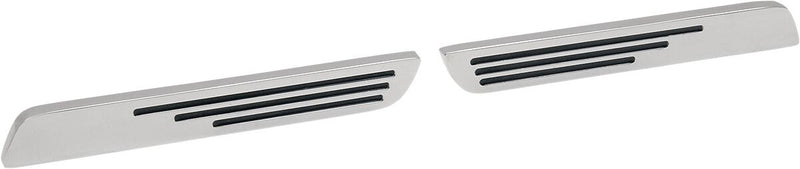 Drag Specialties Saddlebag Latch Inserts - Billet Aluminum, Pair - Chrome for Harley-Davidson Touring & Trike 1993-2013