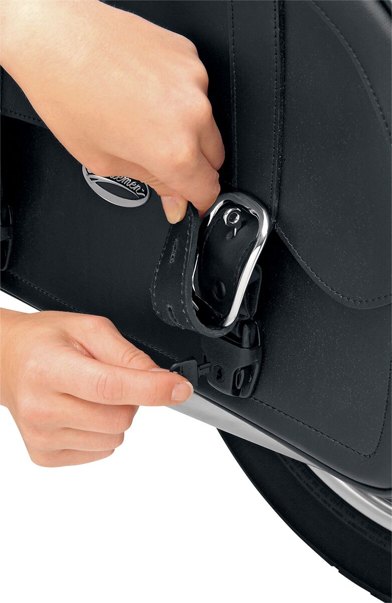 Saddlemen Drifter™ Slant Saddlebags Black Extra Jumbo Synthetic Leather Pair #3501-0321