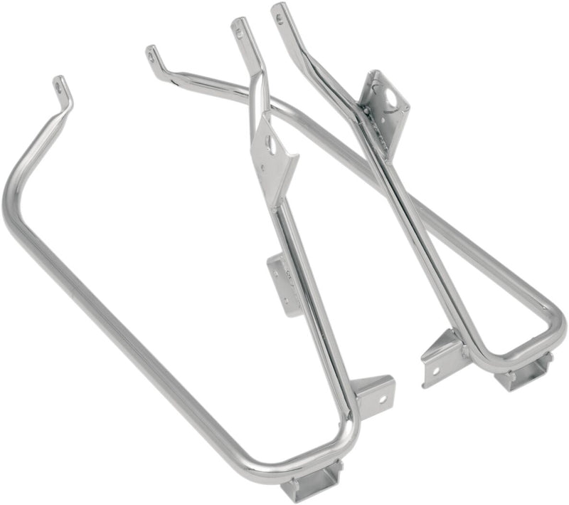 Drag Specialties Saddlebag Support Brackets - Pair, Steel - Chrome for Harley-Davidson Touring 2009-2013