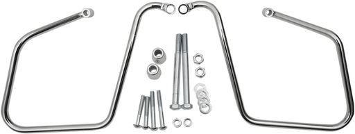 Drag Specialties Chrome Saddlebag Support Brackets for 2008-2017 Harley-Davidson Dyna Motorcycles