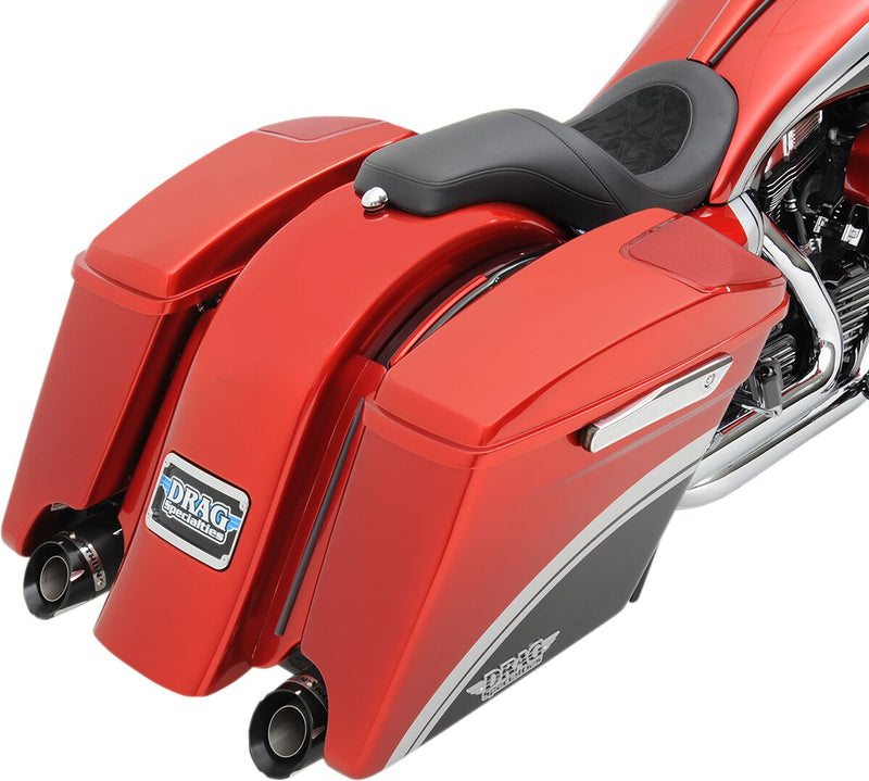 Drag Specialties Black Right Side Saddlebag Extension for 2014-2025 Harley-Davidson Touring Motorcycles