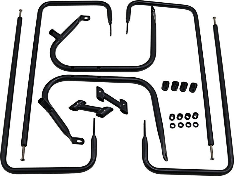 Drag Specialties Gloss Black Saddlebag Guard/Side Rail Kit for 1999-2008 Harley-Davidson Touring Motorcycles