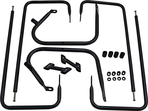 Drag Specialties Gloss Black Saddlebag Guard/Side Rail Kit for 1999-2008 Harley-Davidson Touring Motorcycles
