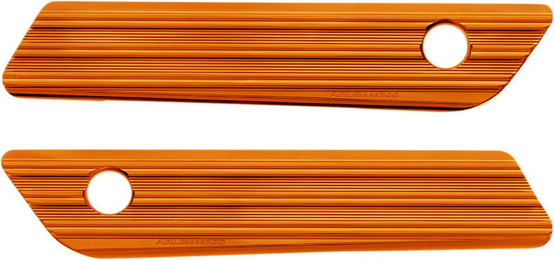 Arlen Ness Orange Anodised 10 Gauge Saddlebag Hinge Latch Cover for 2014-2025 Harley-Davidson Touring Motorcycles #03-610