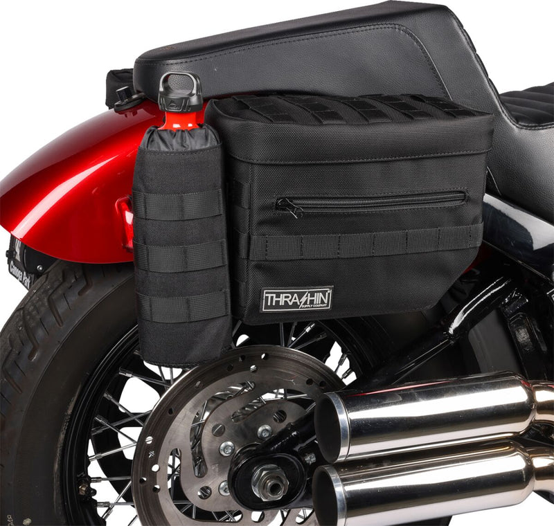 Thrashin Supply Co. Essential Throw-Over Saddlebags In Black