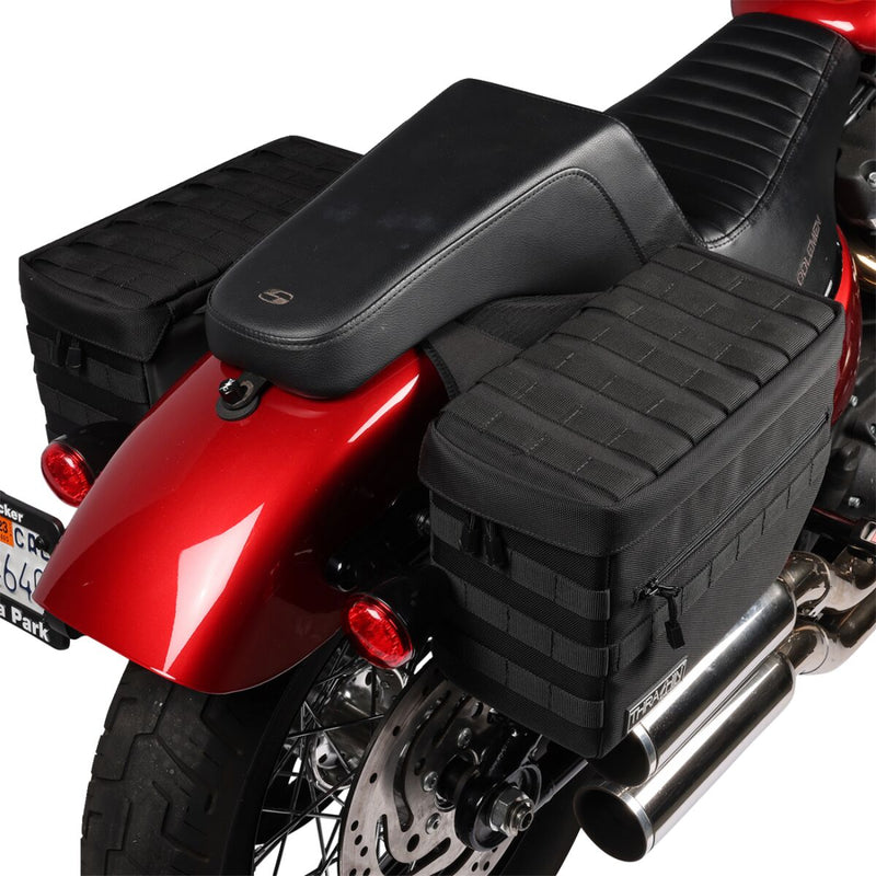 Thrashin Supply Co. Escape Throw-Over Saddlebags In Black