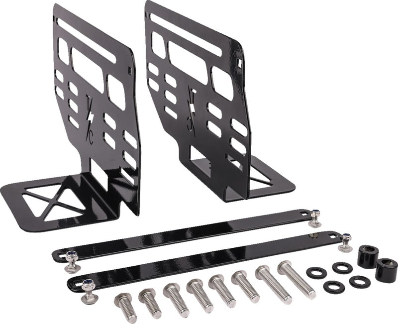 Thrashin' Supply Co. Hard Mount Brackets for Essential & Escape Saddlebags - Steel, Escape /  Essential, Kit - Black / Powder-Coated for Harley-Davidson Softail & Dyna 1999-2026