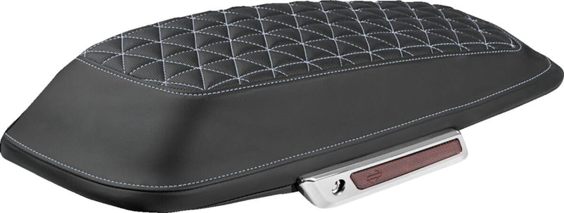 Saddlemen Tri-Gripper Saddlebag Lid Covers for 2014-2023 Harley-Davidson Black Silver Tri-Gripper Panels Left Right Saddlehyde™ Vinyl Pair