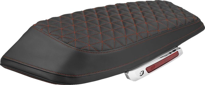 Saddlemen Saddlebag Lid Covers for 2023-2026 Harley-Davidson Roadsofa™ Step-Up Black Red Tri-Gripper Panels Saddlehyde™ Pair