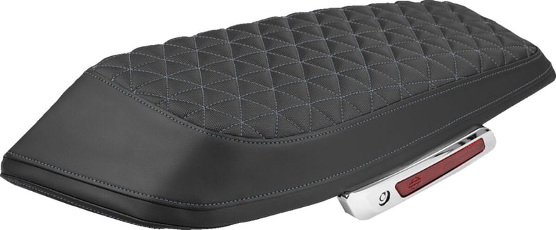 Saddlemen Saddlebag Lid Covers for 2023-2026 Harley-Davidson Roadsofa™ Step-Up Black Silver Tri-Gripper Panels Saddlehyde™ Pair #L870-23-21105