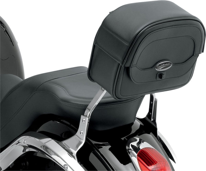 Saddlemen Large Cruis'n™ Sissy Bar Bag Black Rear Synthetic Leather #3503-0049