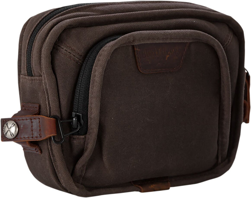 Burly Brand Handlebar Bag - Each, Wet-Waxed Cotton - Brown