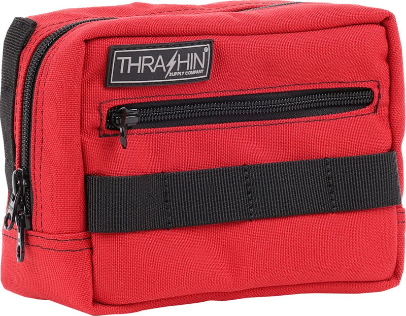 Thrashin Supply Co. Handlebar Bag Orange Red 1050D Nylon #THB-0015