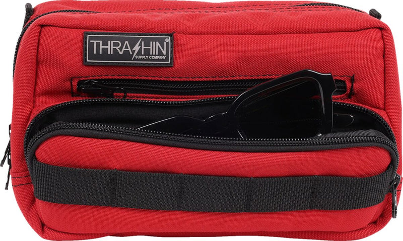 Thrashin Supply Co. Handlebar Bag Plus Orange Red 1050D Nylon #THB-0017