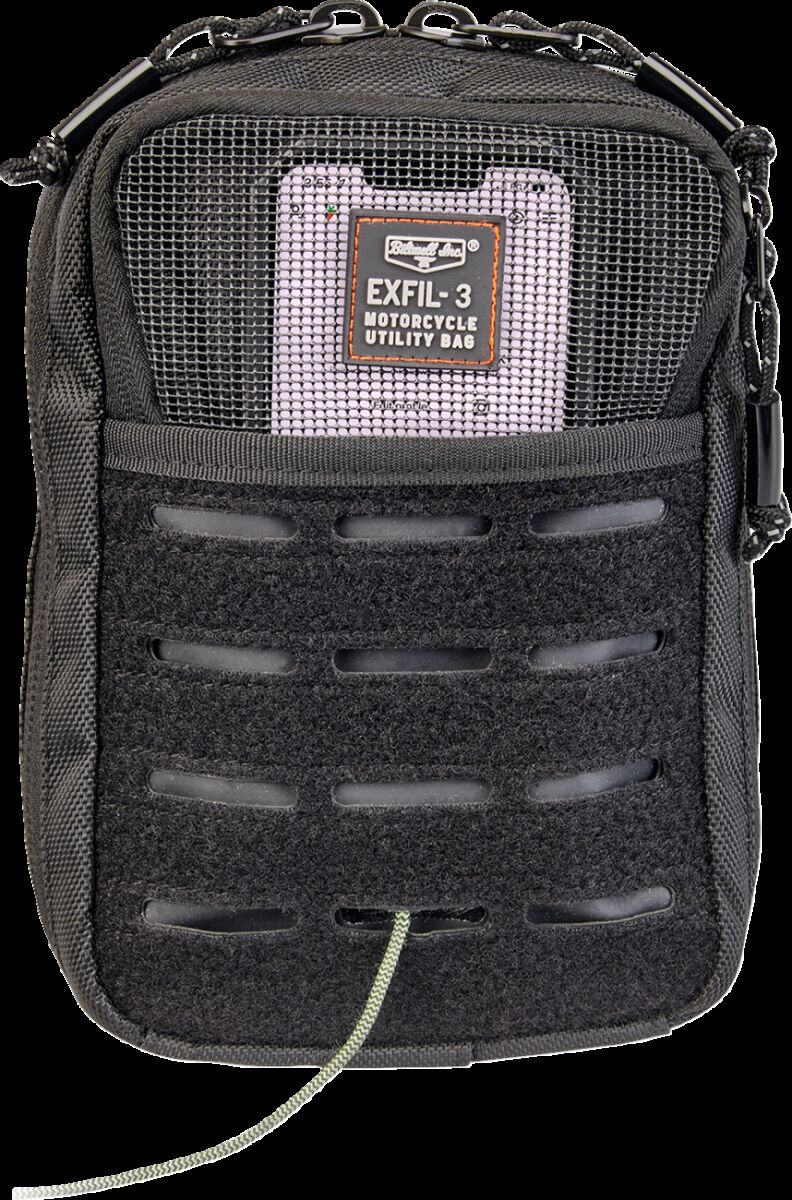 Biltwell EXFIL-3 Bag 2.0 Travel Bag Black 1680 Denier Ballistic Nylon Each
