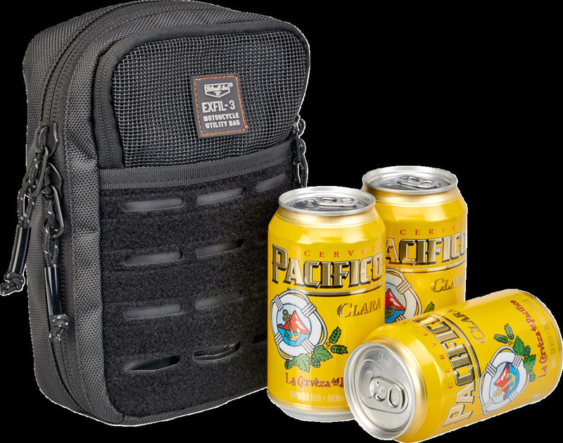 Biltwell EXFIL-3 Bag 2.0 Travel Bag Black 1680 Denier Ballistic Nylon Each