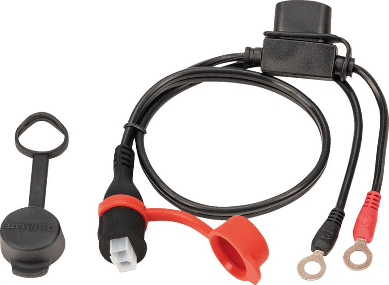 TecMate Weatherproof permanent battery lead, powersport Charging Cable Black Red Connector #TM71