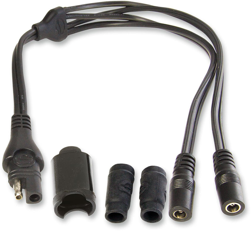 TecMate Optimate™ Y-splitter - 30 cm (12"), Each, Heated Apparel - Black