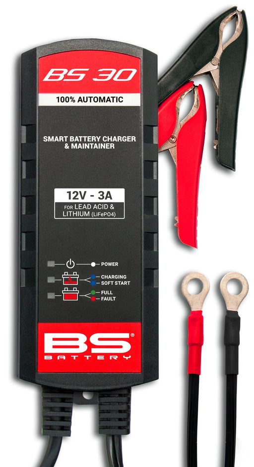 BS Battery SMART Battery Charger & Maintainer Black