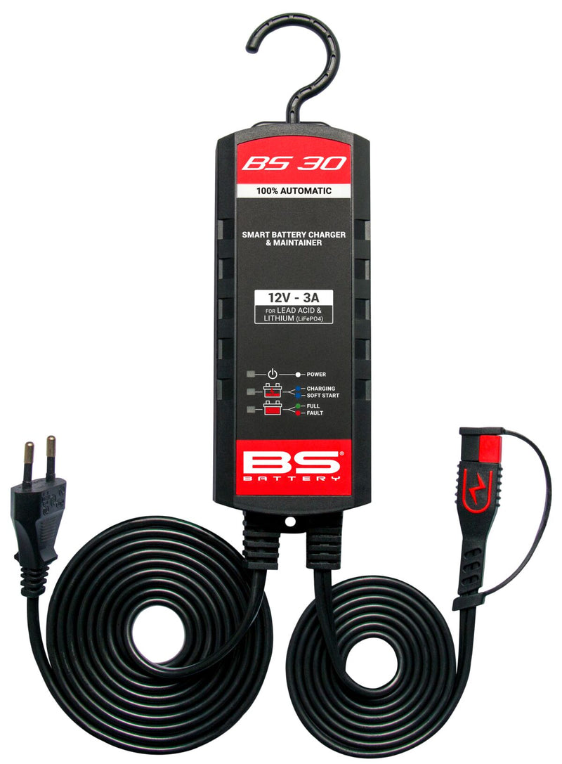BS Battery SMART Battery Charger & Maintainer Black Each
