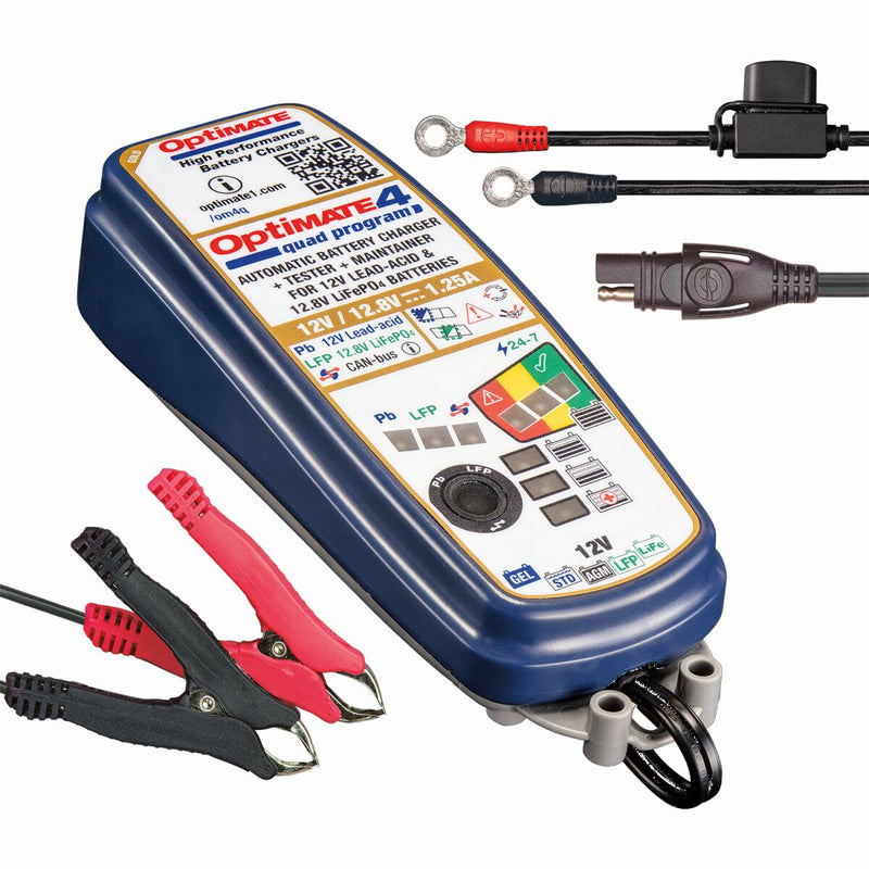 TecMate OptiMate 4 Quad Program OptiMate™ 4 Battery Charger Portable Each