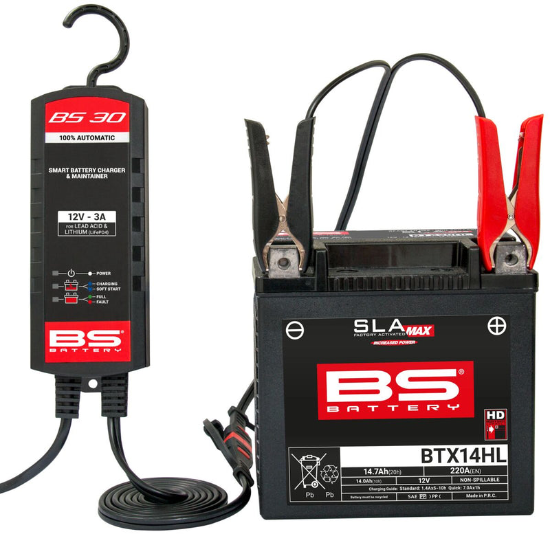 BS Battery BS30 Charger UK-Plug Black Kit
