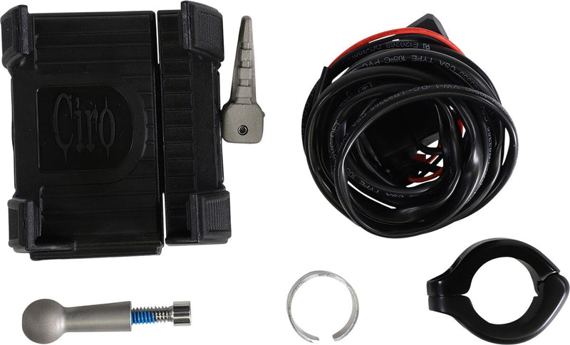 Ciro Smartphone/gps Holder with Charger - Each - Black