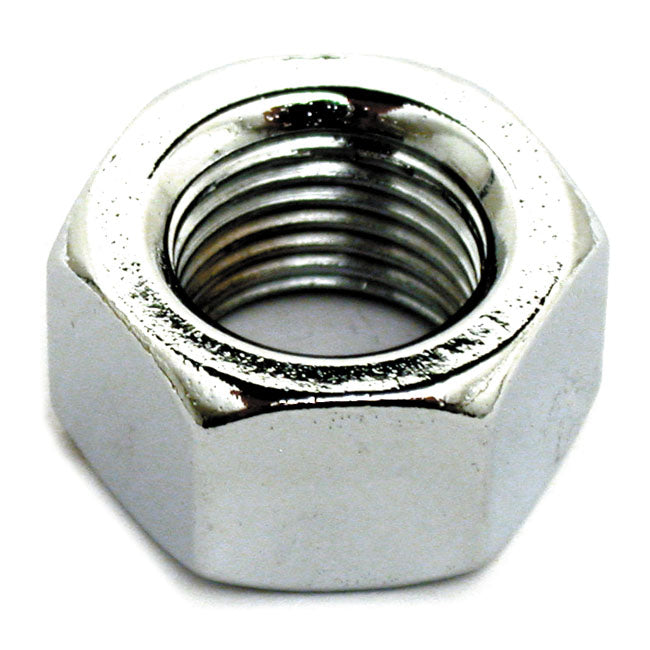 Gardner-Westcott 1/2-20 inch Hex Nut Chr – 1941–2007 Big Twin; XL Sportster
