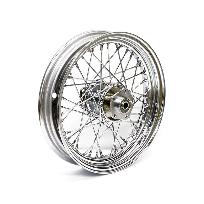 MCS 3.00 x 16 Dual Flange Wheel 40 Spokes Chrome – Front: 1973–1984 FL. Rear: 1973–1984 FL…