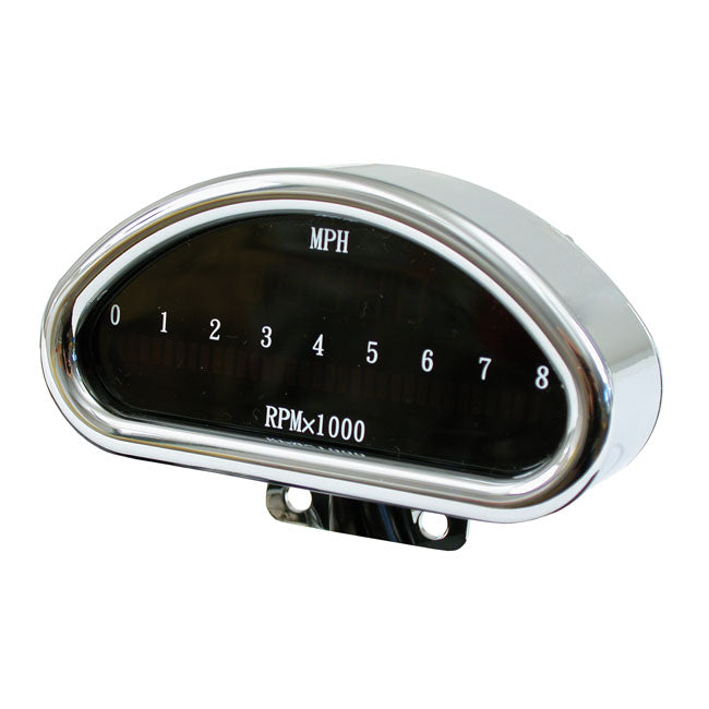 MCS Electronic CNC Aluminium Speedometer (Mph) Chrome – Universal