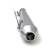 MCS Megaton Universal Muffler 17" Long Chrome – 1 3/4" & 1-1/2" Diameter Headers