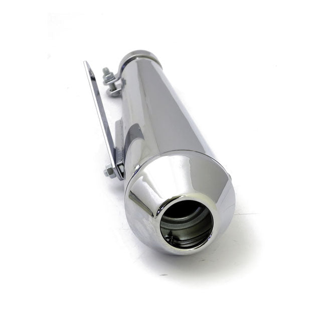 MCS Megaton Universal Muffler 17" Long Chrome – 1 3/4" & 1-1/2" Diameter Headers