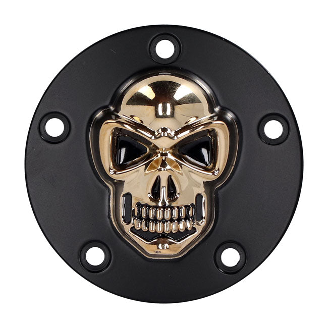 MCS Skull Point Cover. Black/Gold – 1999–2017 Twin Cam