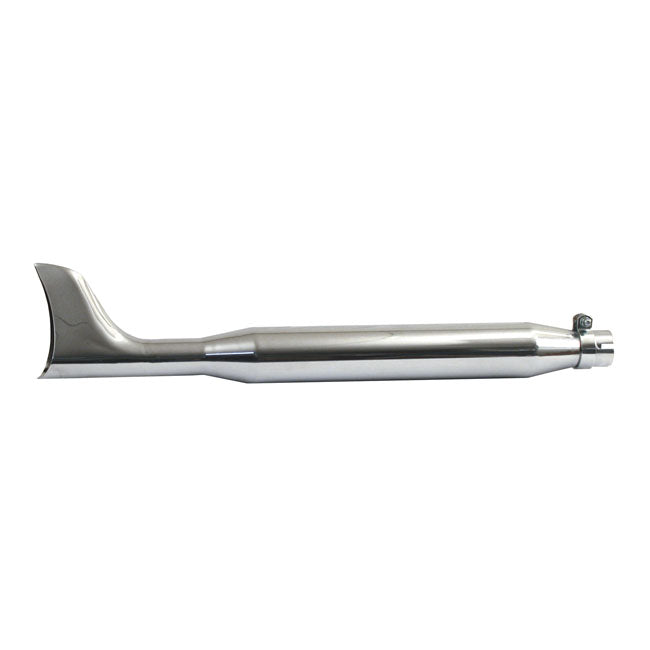 MCS Fishtail Universal Muffler 30" Long Chrome – 1 3/4" Diameter Headers