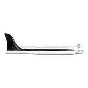 MCS Fishtail Universal Muffler 22" Long Chrome – 1 3/4" Diameter Headers