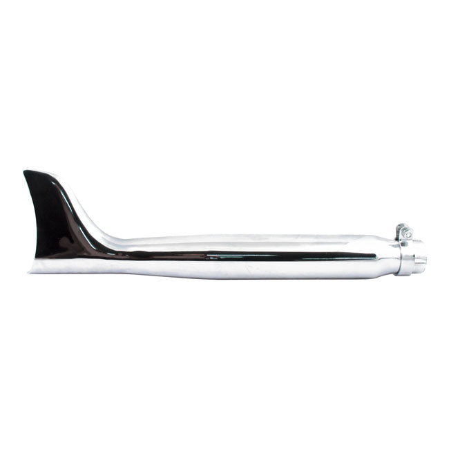 MCS Fishtail Universal Muffler 22" Long Chrome – 1 3/4" Diameter Headers